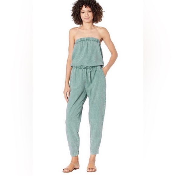 Young Fabulous & Broke Revolve Strapless Jogger Jumpsuit Small - Picture 4 of 7